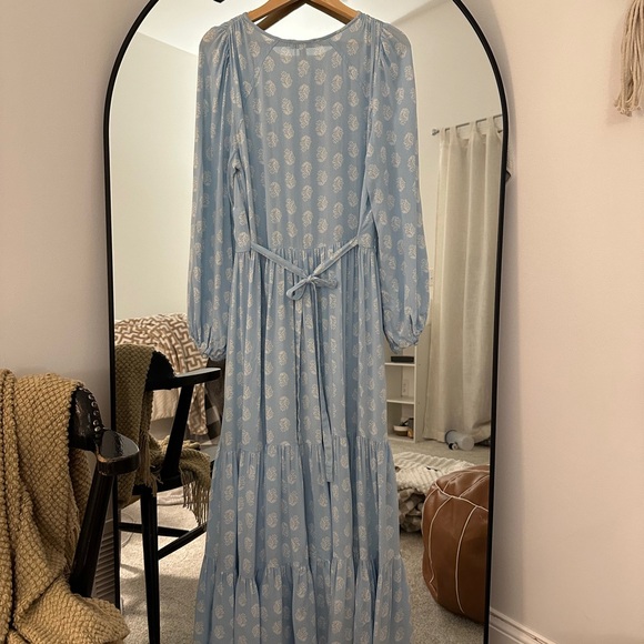 Patrons of Peace Light Blue Long Sleeve Dress - Picture 5 of 7